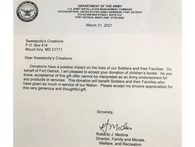 Thank you letter from MWR