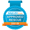 Adopt a pet approved rescue badge