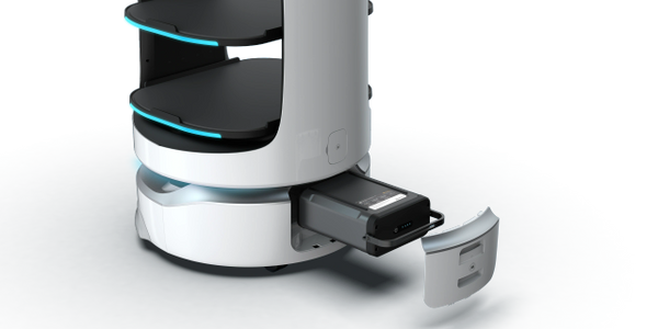 Cat-like delivery robot battery