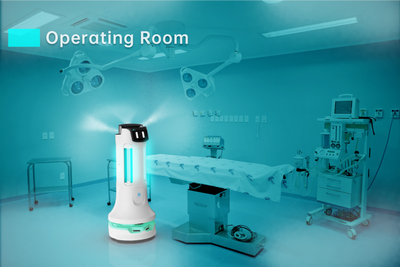 UV Disinfection Robot in an operating room