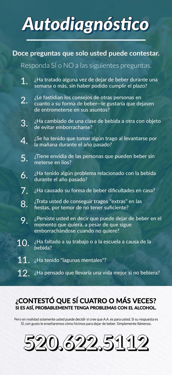 Autodiagnóstico de las doce preguntas que solo usted puede contestar.