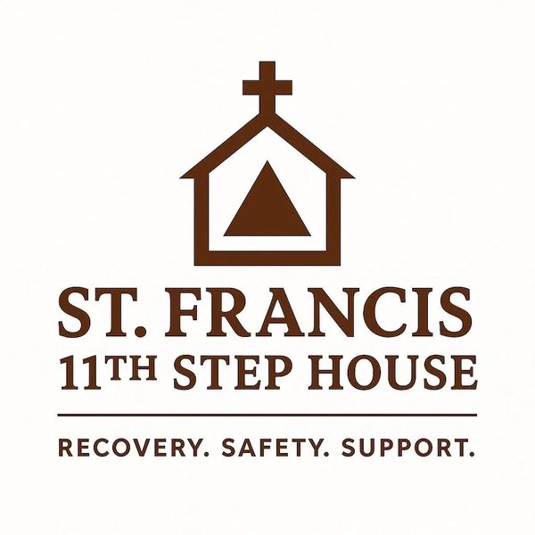Logo of St. Francis 11th Step House promoting recovery, safety, and support.