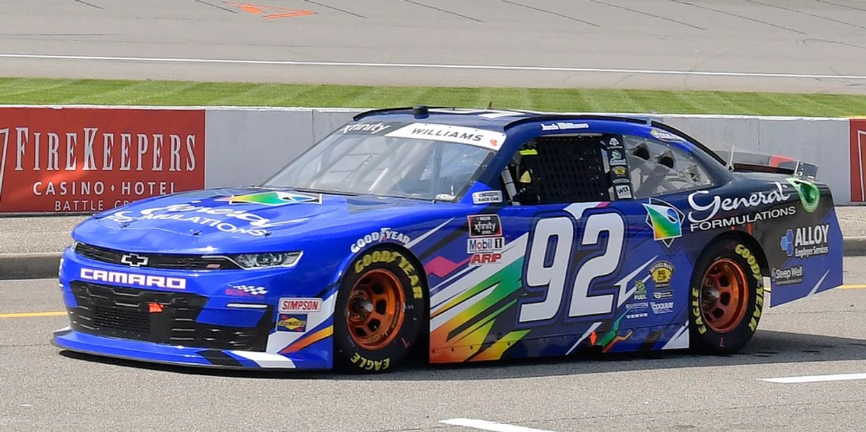 Josh Williams drives the No. 92 General Formulations Chevrolet at Michigan International Speedway.