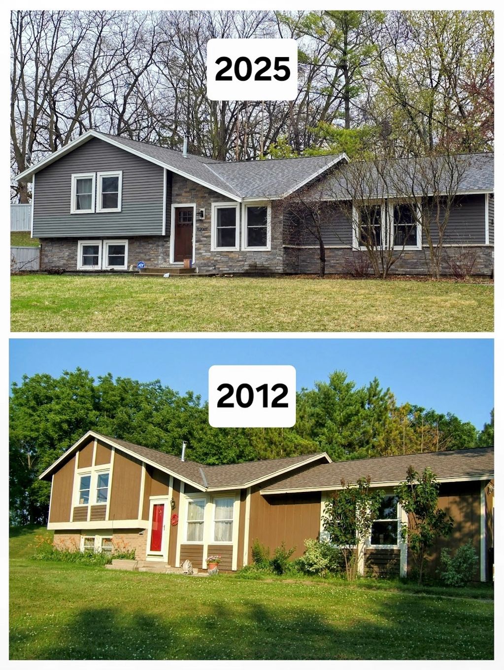 Siding, stone, and roofing project finished in 2012