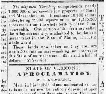 - Vermont Mercury March 1839