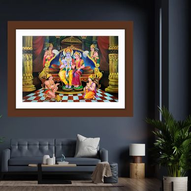 Acrylic Painting on canvas of Ram Darbar