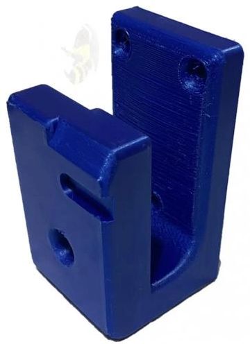 Big Bee Bee LLC 3D printed AR-15 wall hanger. Made with PLA in blue color. 