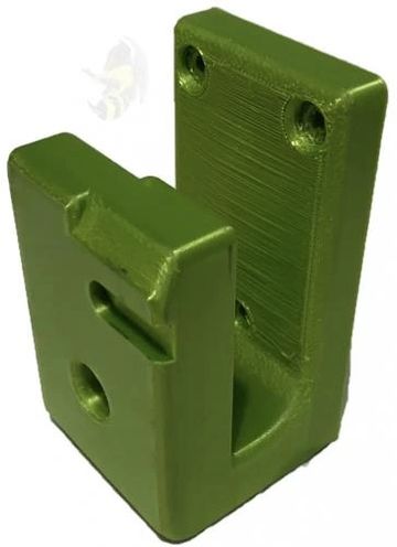 Big Bee Bee LLC 3D printed AR-15 wall hanger. Made with PLA in green color. 