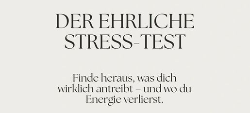 Stress-Test um herauszufinden was die größten Stressoren sind