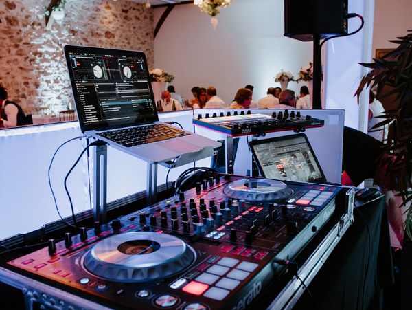 Mobile DJ setup at wedding in Birmingham Alabama