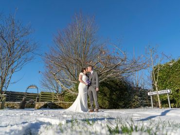The gardens and grounds of The Mill Forge Hotel near Gretna Green