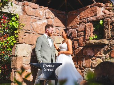 The gardens and grounds of The Mill Forge Hotel near Gretna Green