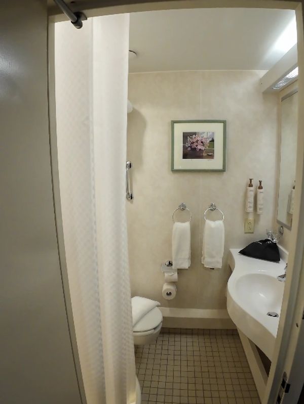 Bathroom with shower.