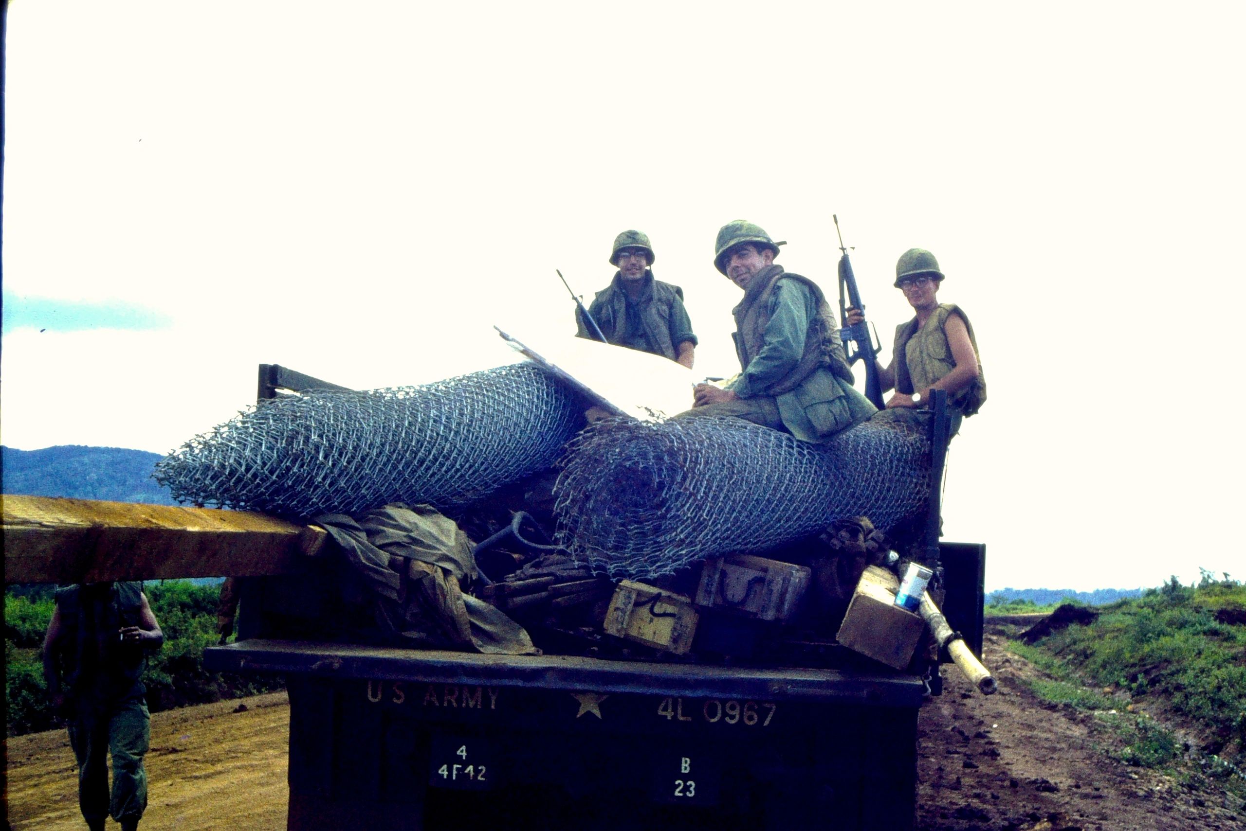 Foreground Jim (Jimbo) Parbouni, on the right Daryl Molt, up front Howard Hoffman, convoy from Joyce