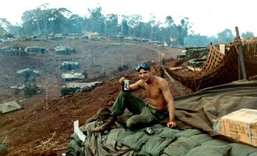 Richard Smith enjoying a beer