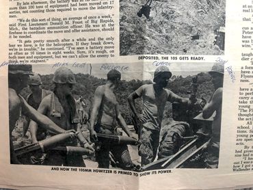 A Battery 4th 42nd Gun #1. Ivy Leaf paper.
Left - Anderson
2nd from left - Mike Gent
Center - Palmer