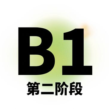 Bold black text 'B1' with Chinese characters below on a white background.