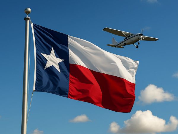 Cessna, airplane, texas flag, lockhart texas, flight, aviation, 50R