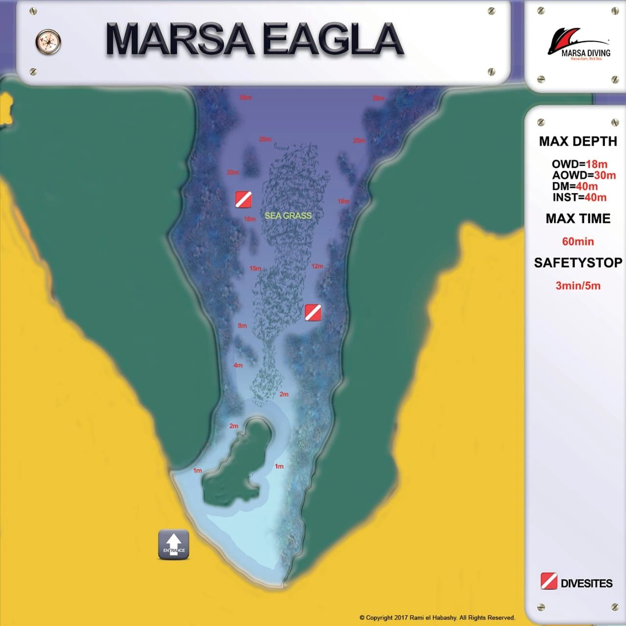 MARSA EAGLA DIVING SITE MAP