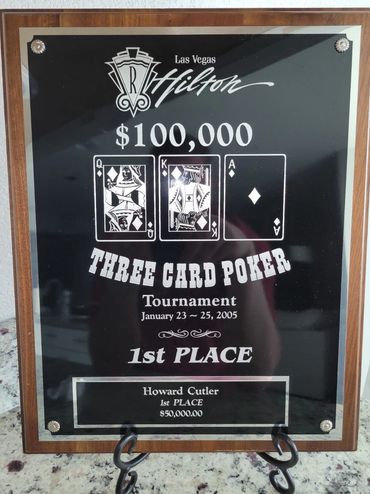 Three Card Poker Tournament and 1st place champion winner of $50,000