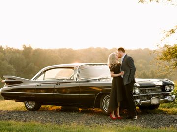 1959 Cadillac sedan Series 62 classy tailfins fins 1950s vintage mafia car mobster gangster wedding