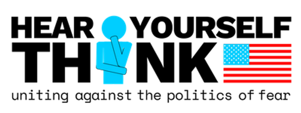 Logo for Hear Yourself Think: uniting against the politics of fear.