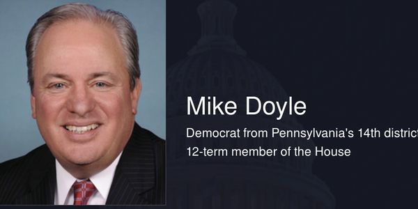 A name card for Mike Doyle, Democrat from Pennsylvania's 14th district.
