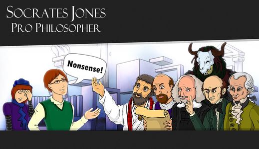 Artwork: A young person declares, "Nonsense!" to an assembly of older men.