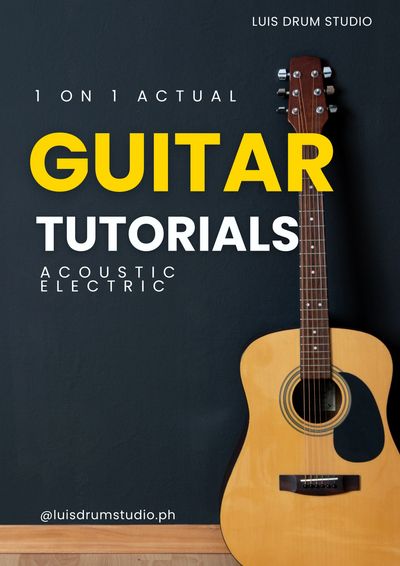 Actual (Face to Face) 1 on 1 Guitar Lesson at Luis Drum Studio
