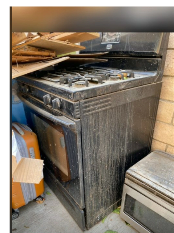 Appliances of junk removed from the storage unit of the customer.