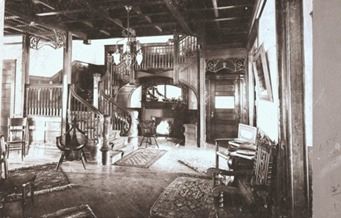 Inside photo of Lambermont in the 1800s