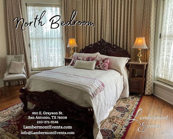 Unique Wedding Venue in San Antonio includes bedrooms for wedding weekends, Romantic North Bedroom