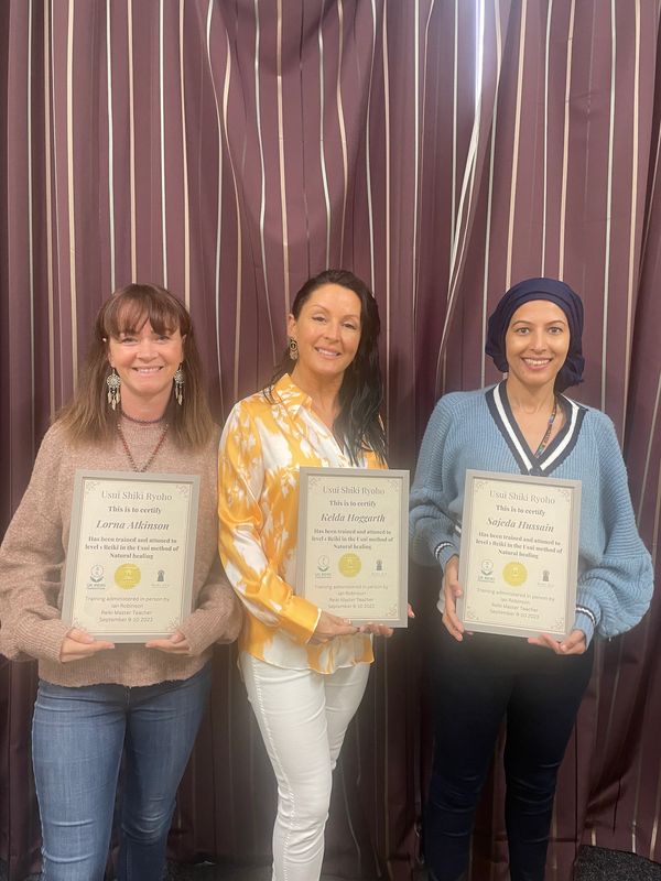 Reiki students smiling