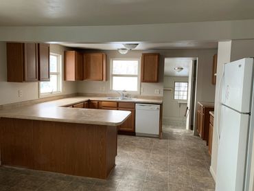 Kitchen in rental house in Bemidji, MN.