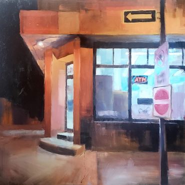 Tableau urbain de Guillaume Menuel, la belle galerie Vieux Port de Québec