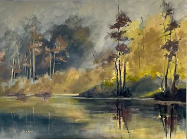 Paysage d'automne, sylvie durand, labelle galerie, vieux port de quebec