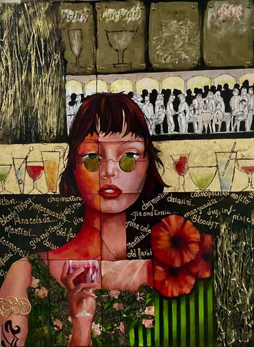 Tableau série cocktail, Jean Jacques Hudon, la belle galerie