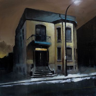 Tableau urbain de Guillaume Menuel, la belle galerie Vieux Port de Québec