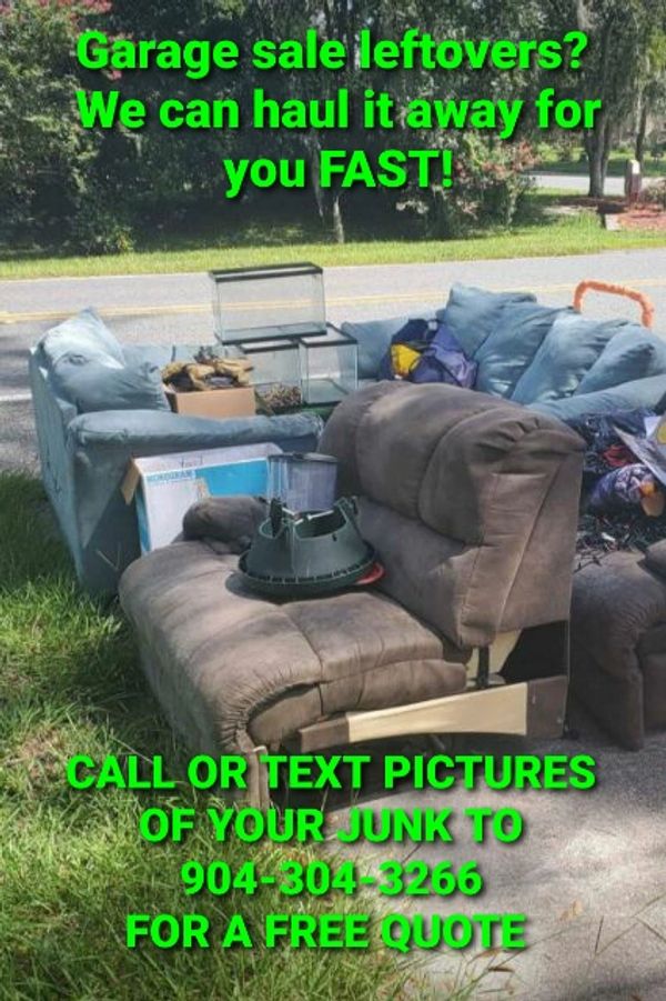 Old sofa for junk removal