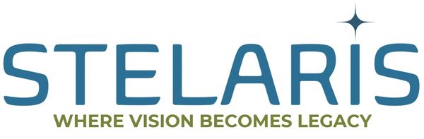 Logotipo de STELARIS con lema.