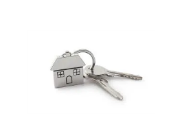 Keys on a house keyring
