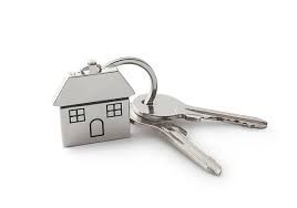 Keys on a house keyring