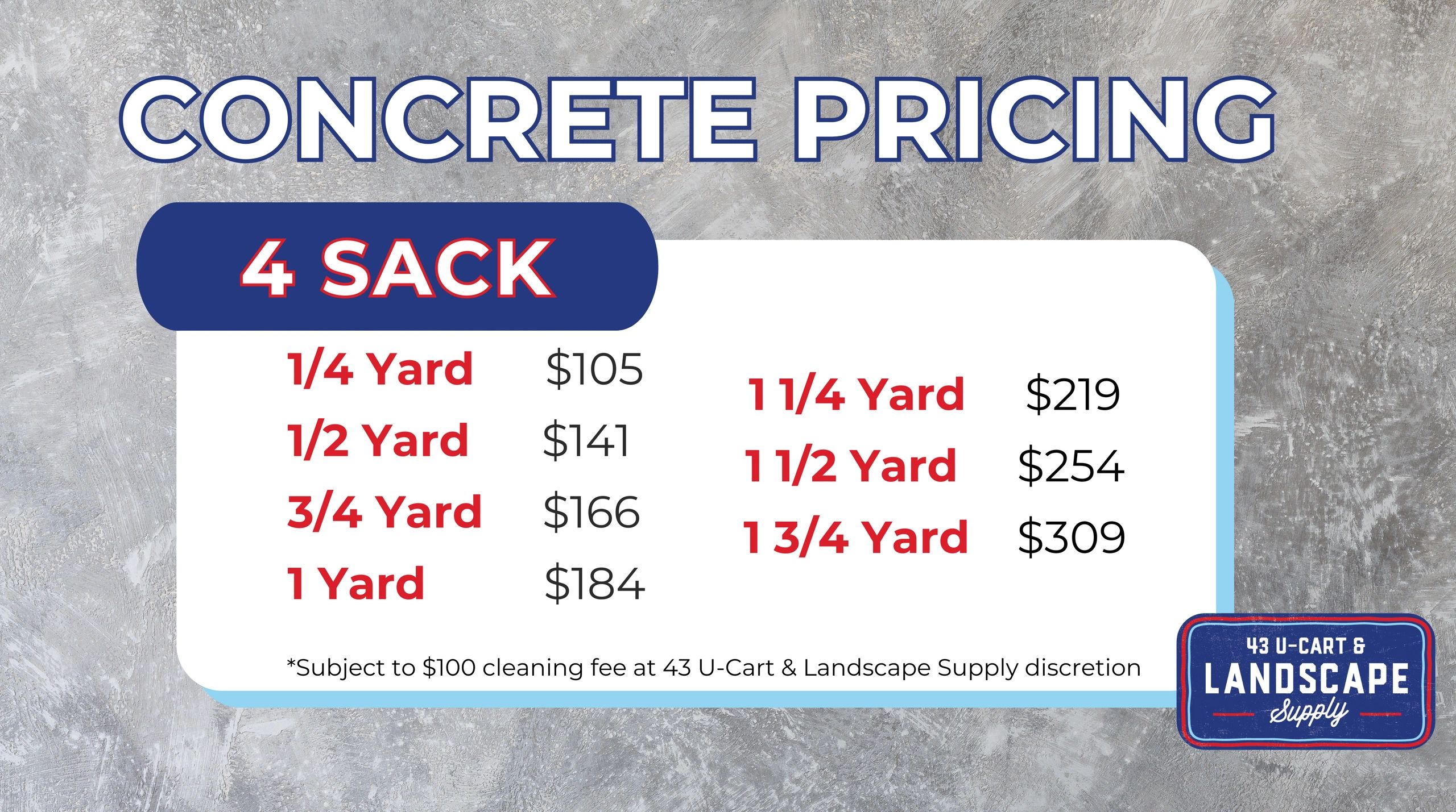 Concrete Pricing