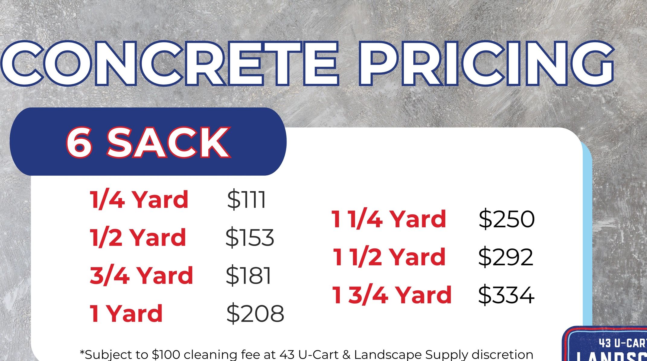 Concrete Pricing