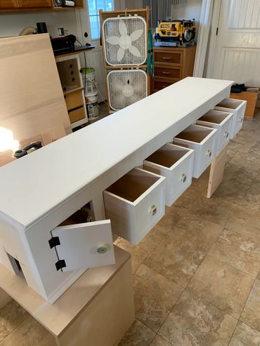 Homeowner had an odd stone knee wall that was a planter in an older home. Fabricated this unique top