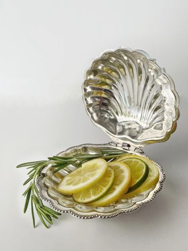 vintage butter dish, perfect for cocktail garnishes