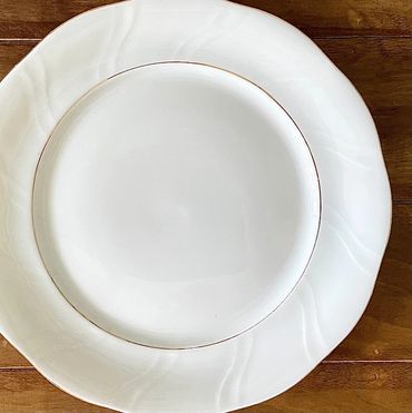 Vintage white dinner plate