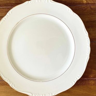 Vintage white dinner plate