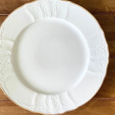 Vintage white dinner plate