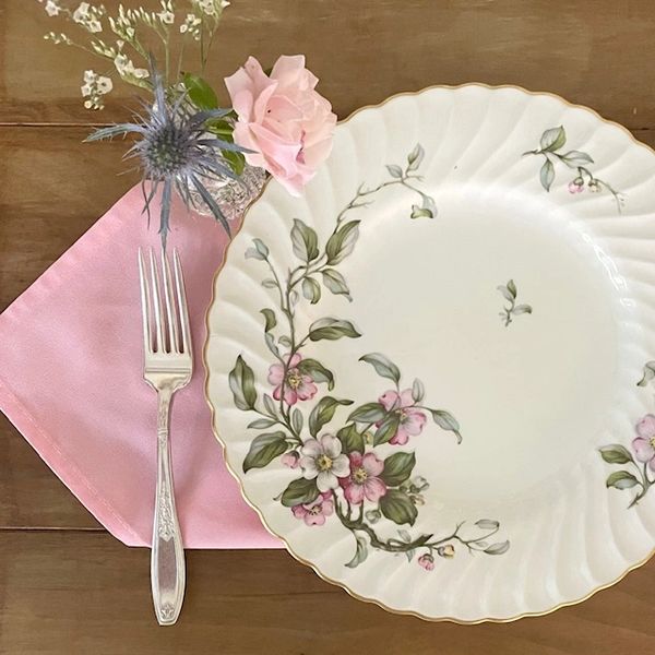 vintage dinner plates for rent